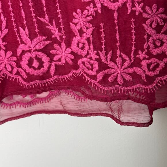 Sundance embroidered sheer sleeve top - Picture 5 of 10